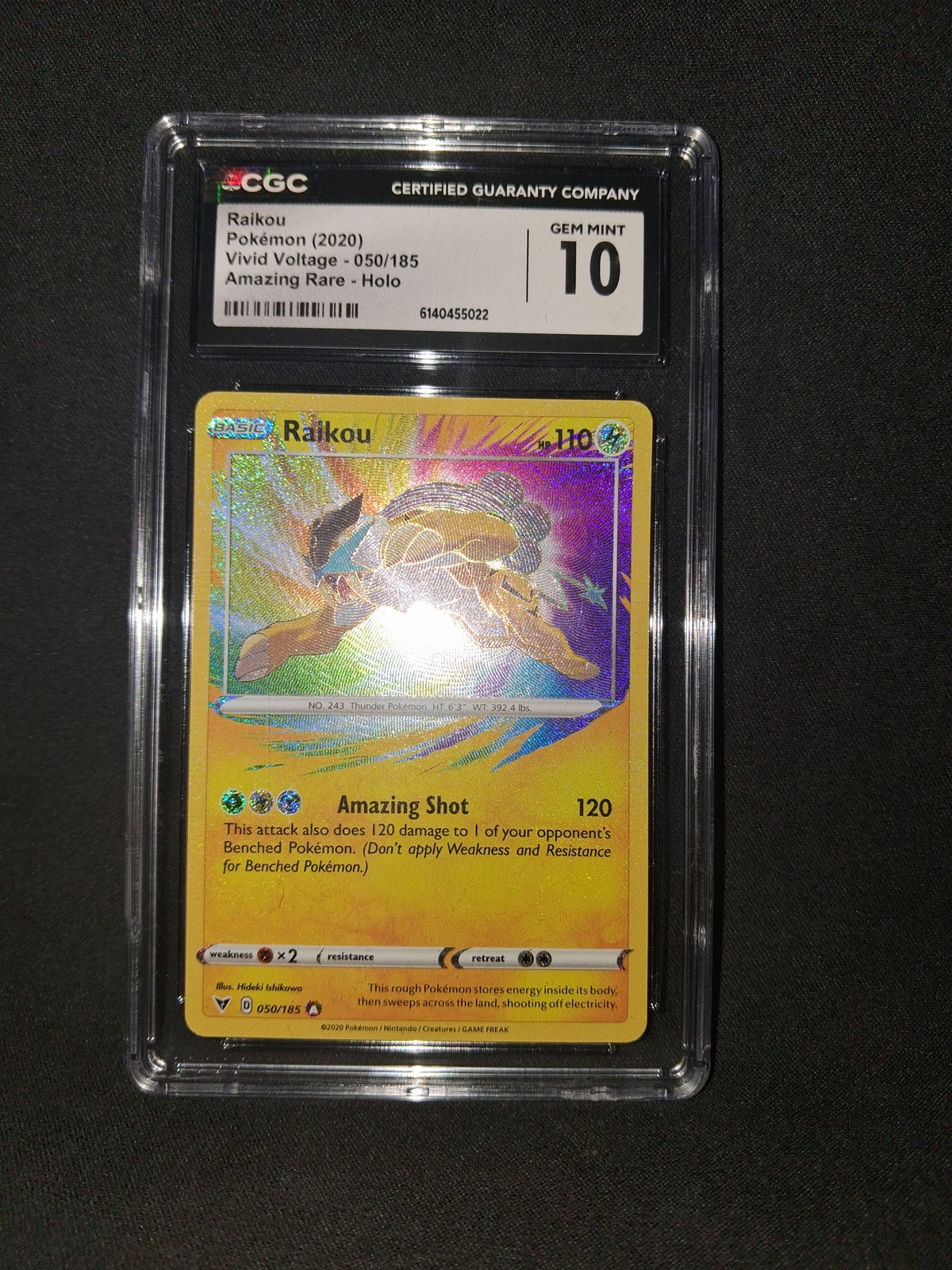 Raikou Amazing Rare Vivid Voltage English GEM MINT 10 CGC