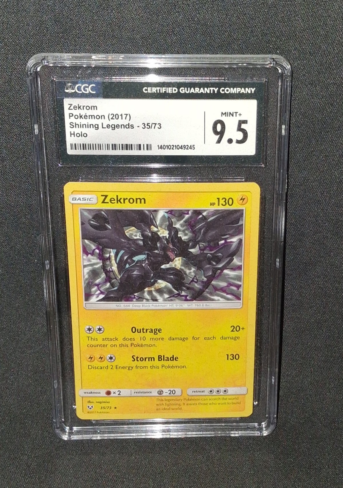 Zekrom Holo Shining Legends English MINT + 9.5 CGC