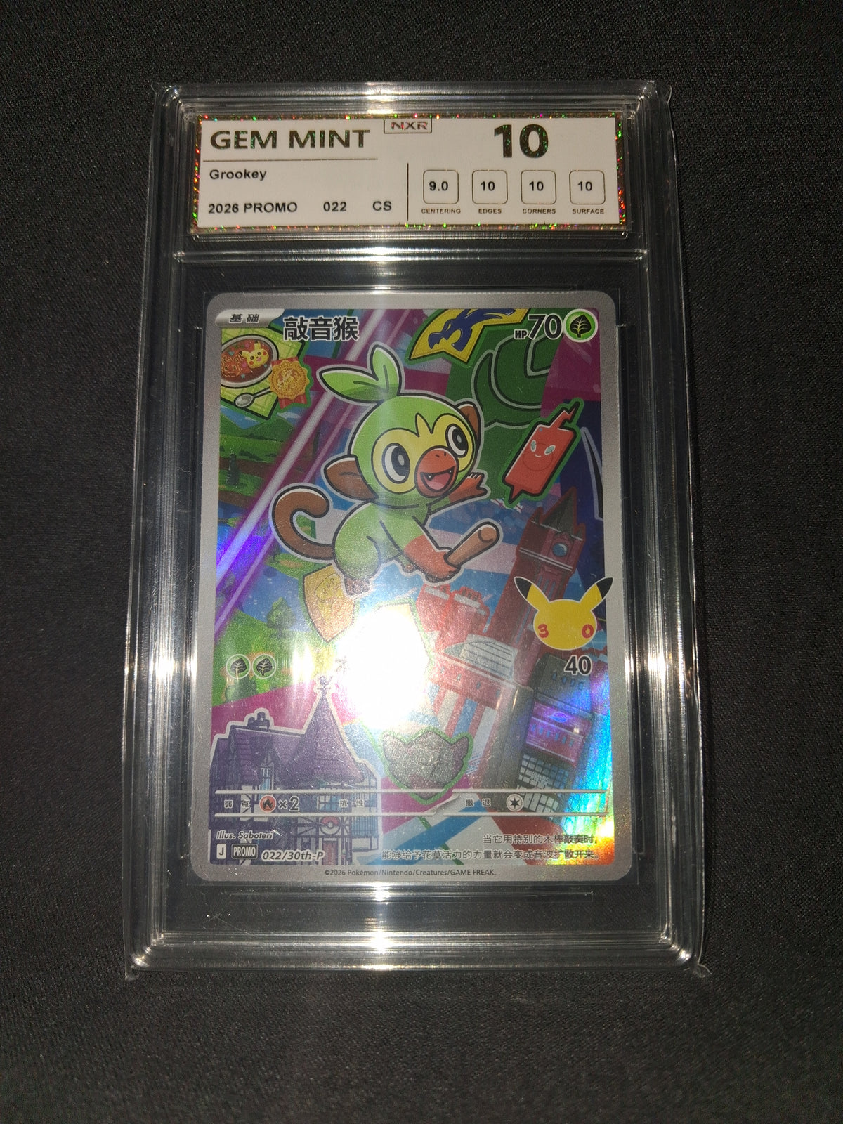 Grookey Promo 022 Chinese GEM MINT 10 NXR