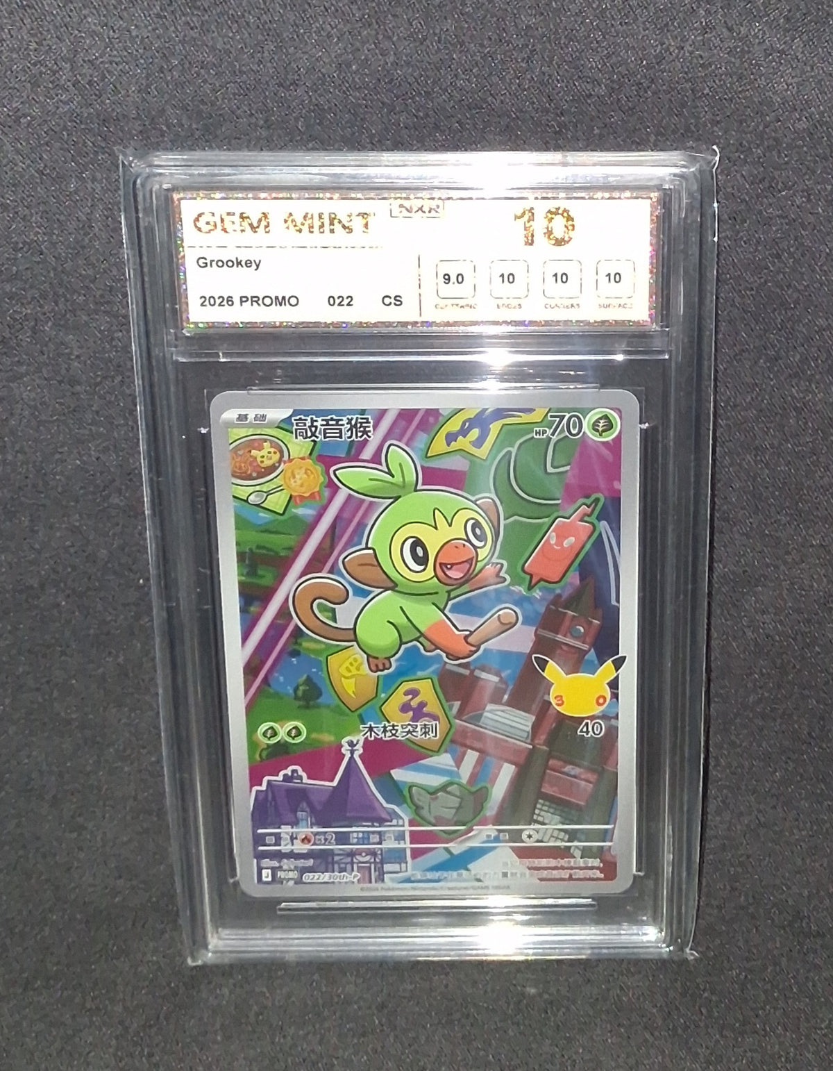 Grookey Promo 022 Chinese GEM MINT 10 NXR