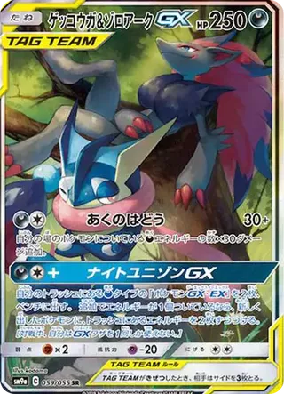 Greninja & Zoroark GX SAR 059/055 Night Unison PSA 10